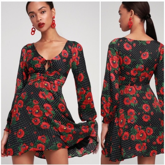 Free People Morning Light Polka Dot Floral Dress - Picture 8 of 9